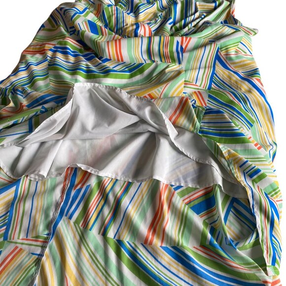 Maggy London Striped Twist Strap Midaxi Dress Sz 22W Colorful Artsy - Picture 9 of 13